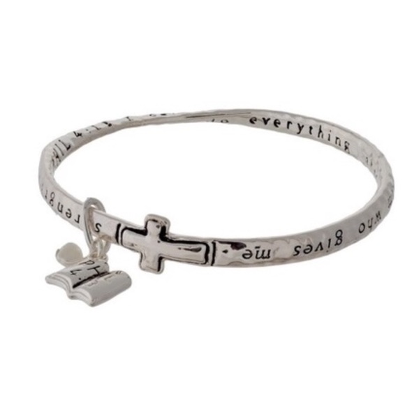 Son Paises Jewelry - Inspirational Silvertone Bracelet-LAST ONE